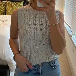 Cableknit Tank Sweater